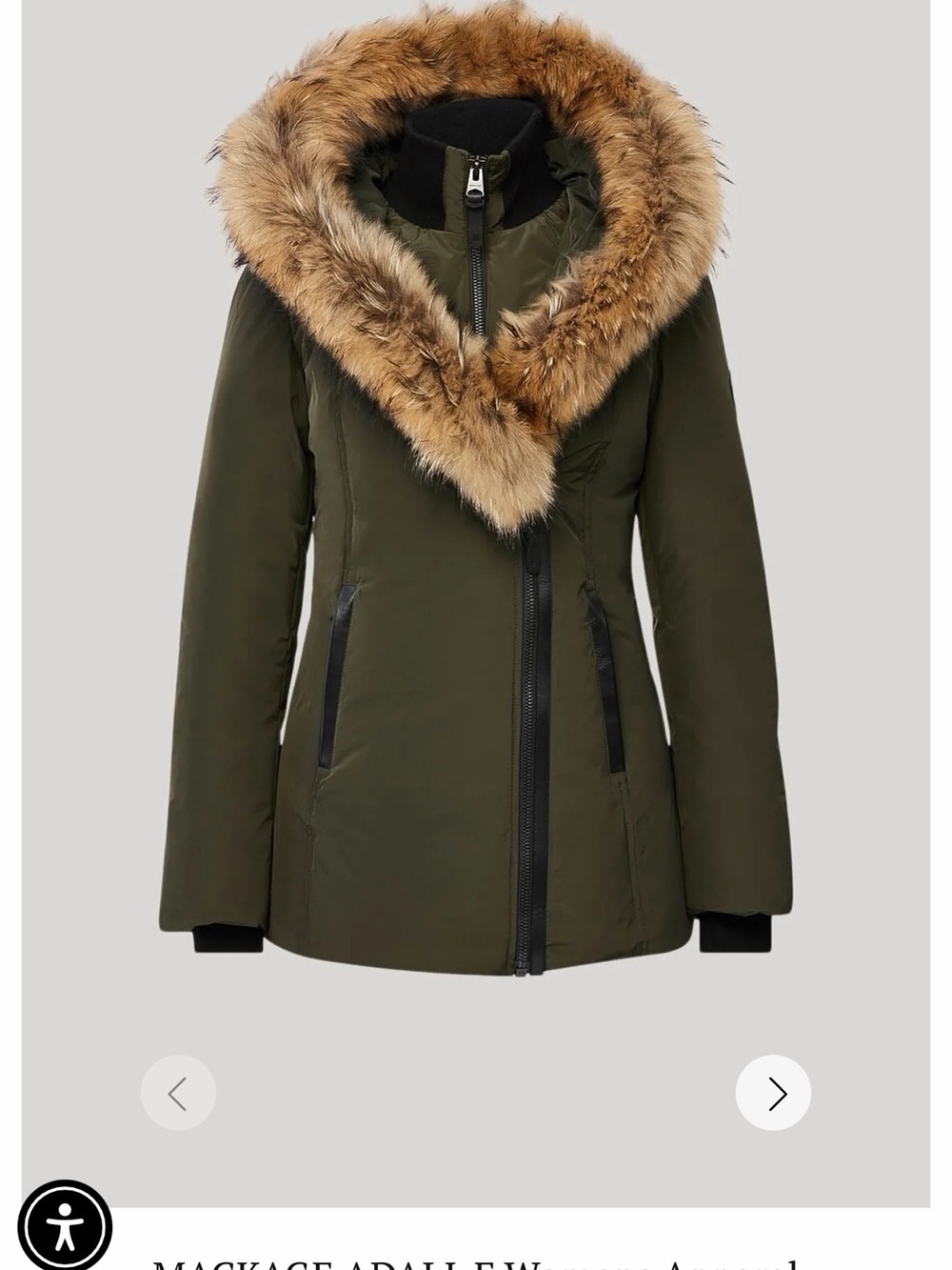 Mackage Olive Green Adali Coat - Picture 2 of 9